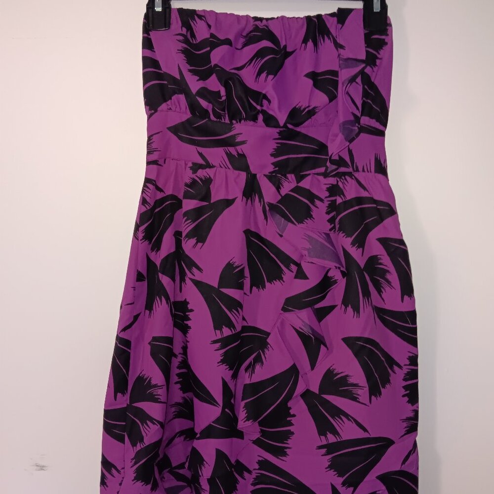 Guess strapless dress with ruffle